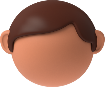 3D Head Fair Skin Short Brown Hair